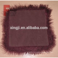 dyed wine color Tibet lamb fur cushion